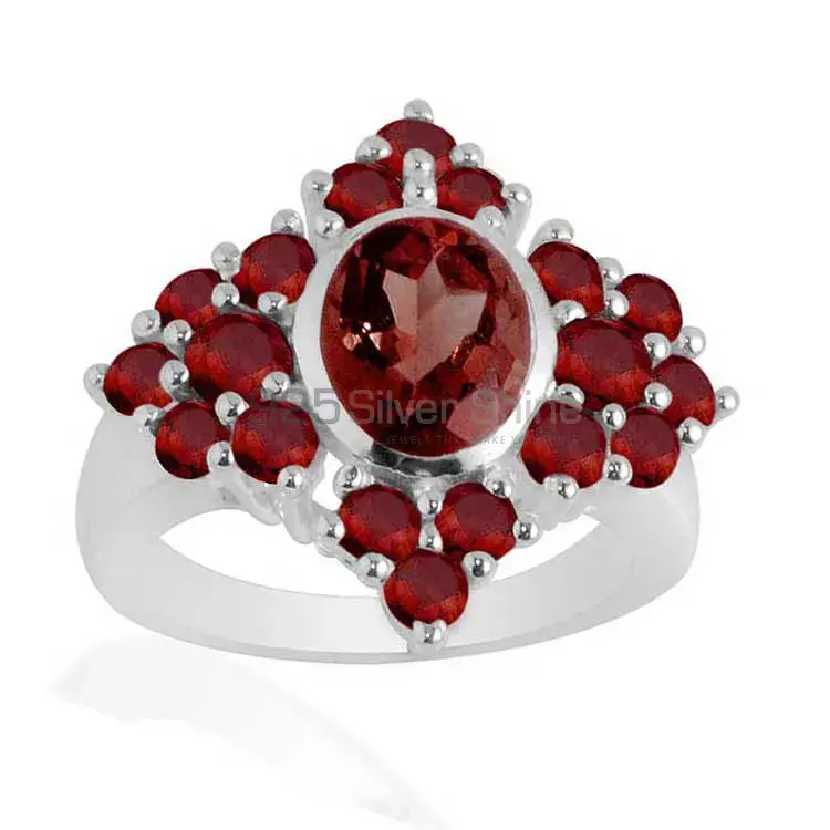 Genuine Garnet Gemstone Rings In Solid 925 Silver 925SR2073