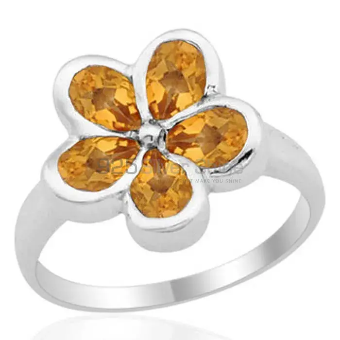 Genuine Citrine Gemstone Rings In 925 Sterling Silver Jewelry 925SR1799