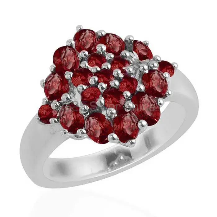 Genuine Garnet Gemstone Rings Suppliers In 925 Sterling Silver Jewelry 925SR1714