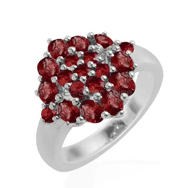 Genuine Garnet Gemstone Rings Suppliers In 925 Sterling Silver Jewelry 925SR1714_0