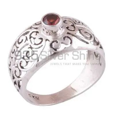 Garnet Sterling Silver Filigree Design Rings Jewelry 925SR3973_0