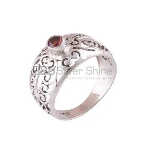 Garnet Sterling Silver Filigree Design Rings Jewelry 925SR3973_0