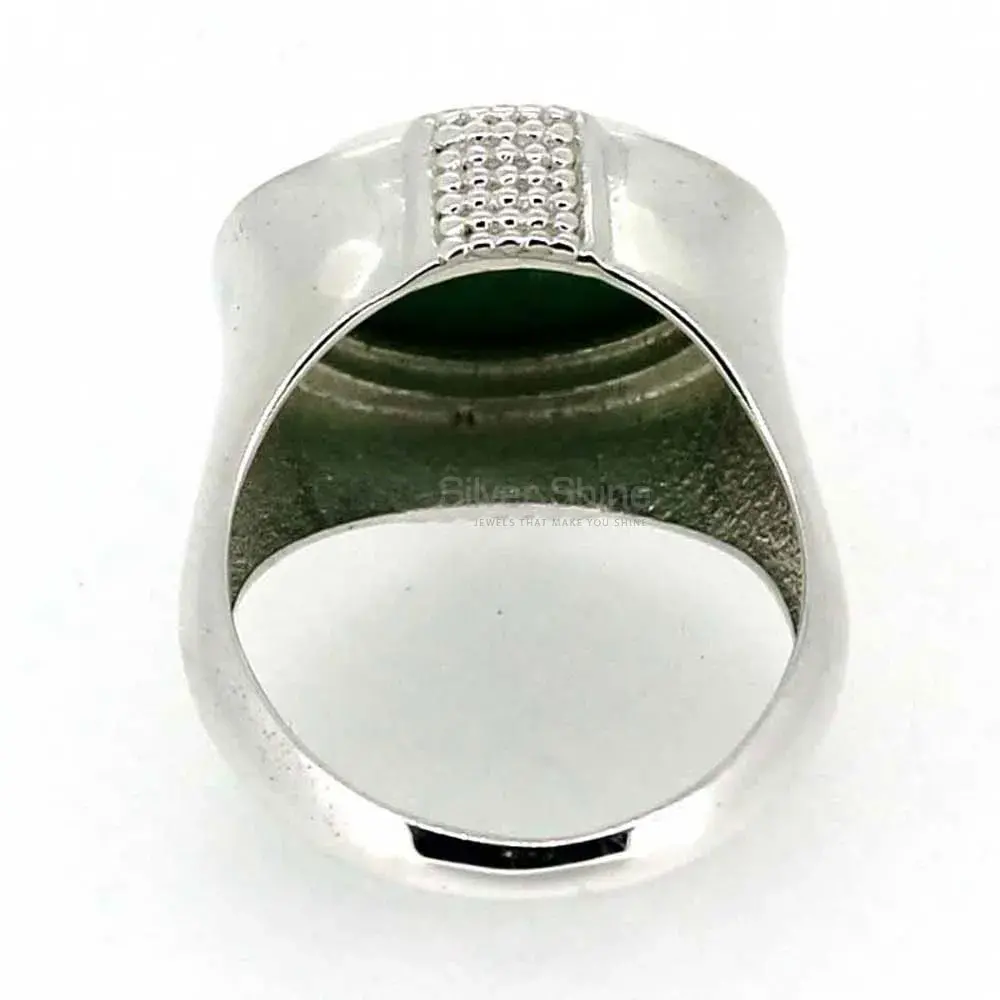 Genuine Green Onyx Gemstone Ring In Sterling Silver 925SR042-3_1