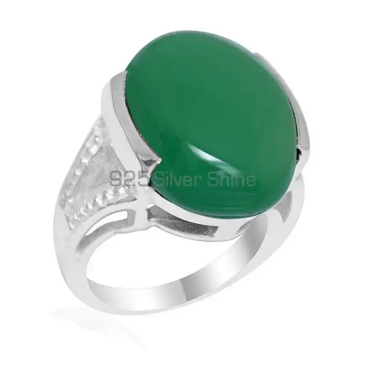 Genuine Green Onyx Gemstone Rings Exporters In 925 Sterling Silver Jewelry 925SR1863_0