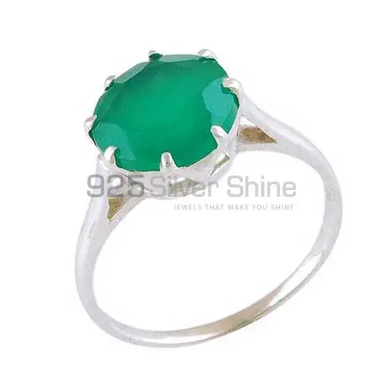 Genuine Green Onyx Gemstone Rings Exporters In 925 Sterling Silver Jewelry 925SR3897_0