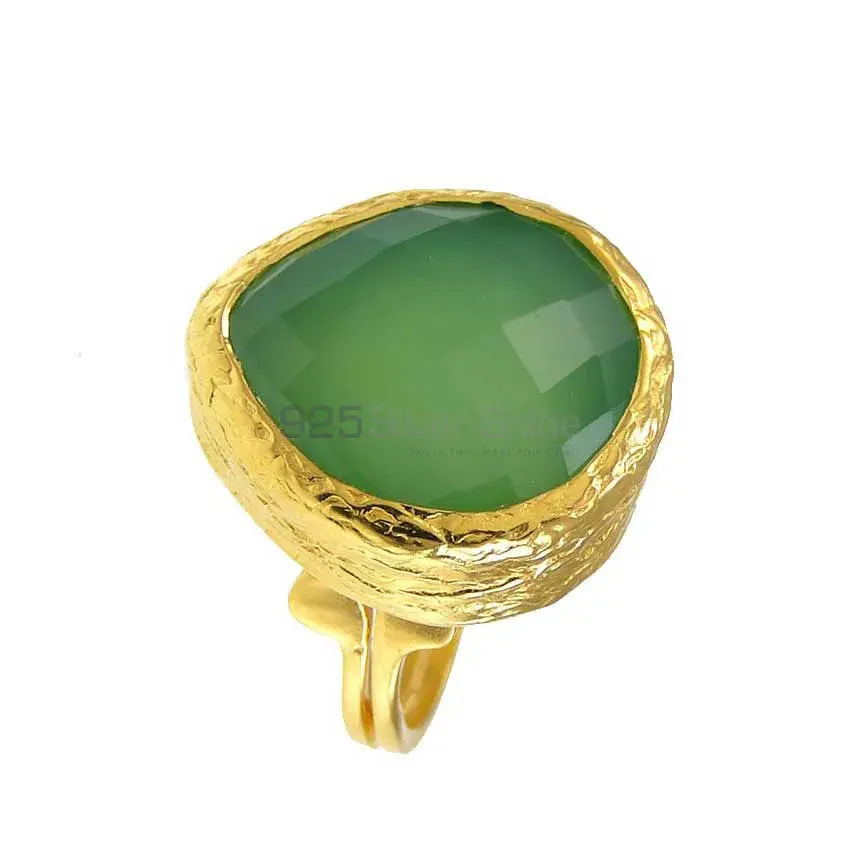 Genuine Green Onyx Gemstone Rings In Fine 925 Sterling Silver 925SR3837