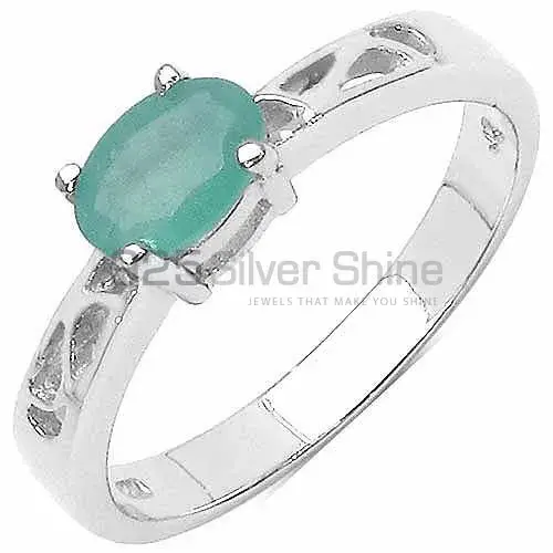 Genuine Green Onyx Gemstone Rings In Solid 925 Silver 925SR3109