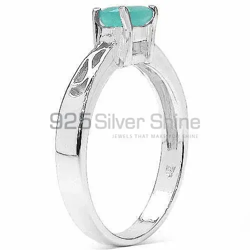 Genuine Green Onyx Gemstone Rings In Solid 925 Silver 925SR3109_0