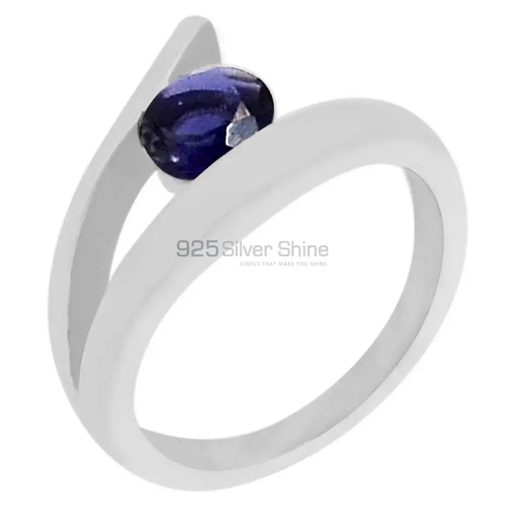 Faceted Iolite Gemstone Sterling Silver Rings 925SR073-3