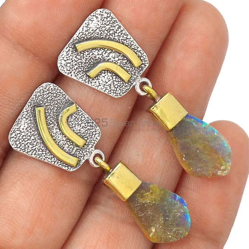 Genuine Labradorite Gemstone Earrings Exporters In 925 Sterling Silver Jewelry 925SE2768_1