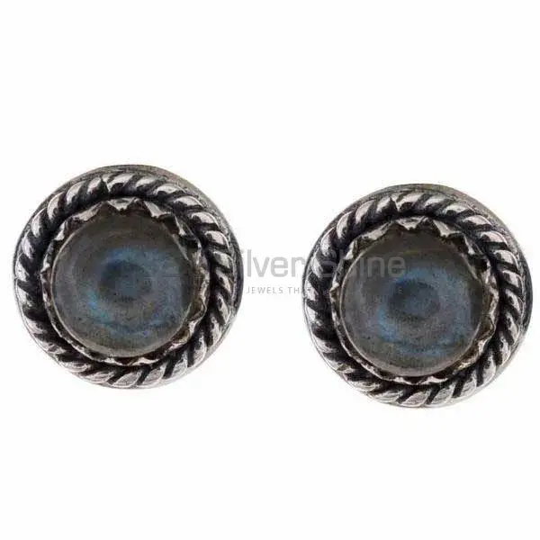 Genuine Labradorite Gemstone Earrings In 925 Sterling Silver 925SE1170