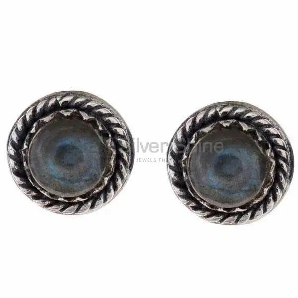Genuine Labradorite Gemstone Earrings In 925 Sterling Silver 925SE1170_0