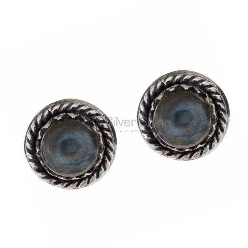 Genuine Labradorite Gemstone Earrings In 925 Sterling Silver 925SE1170_0