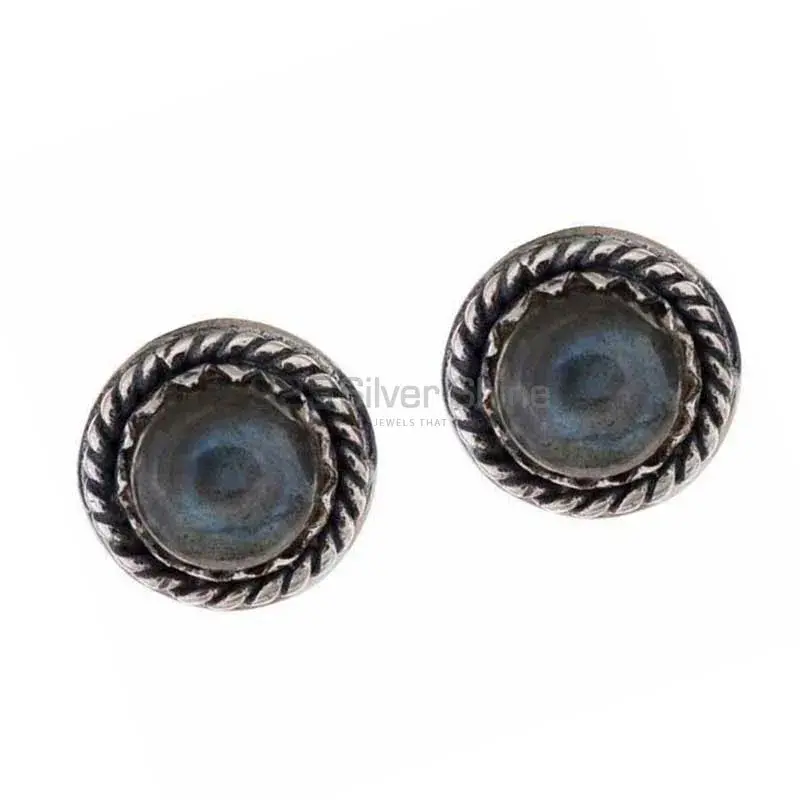 Genuine Labradorite Gemstone Earrings In 925 Sterling Silver 925SE1170_1
