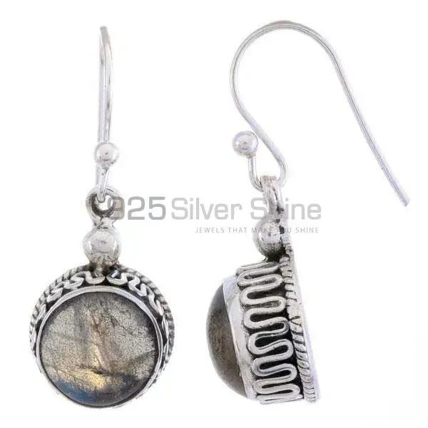 Genuine Labradorite Gemstone Earrings Manufacturer In 925 Sterling Silver Jewelry 925SE1203_0