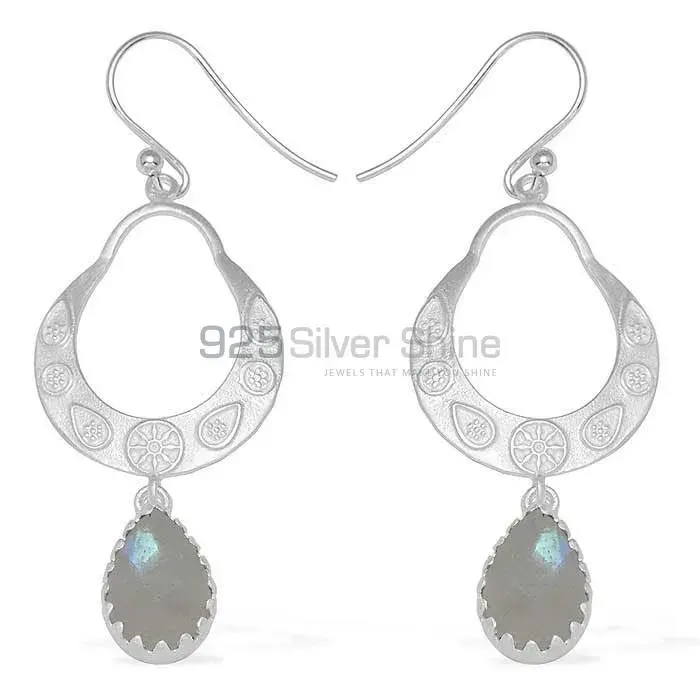 Genuine Rainbow Moonstone Earrings Manufacturer In 925 Sterling Silver Jewelry 925SE738