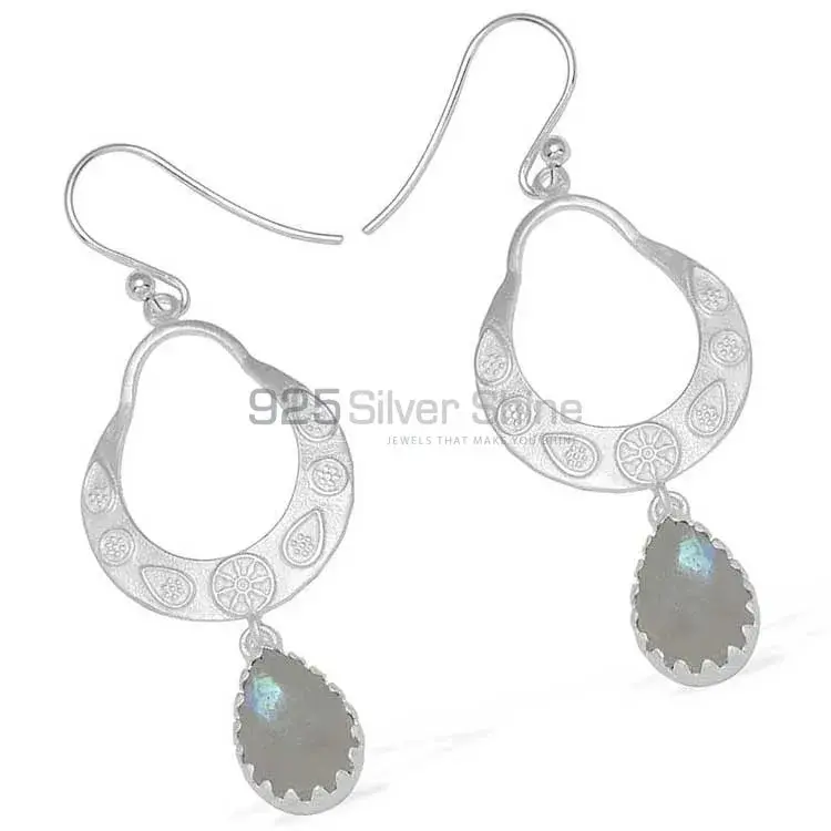 Genuine Rainbow Moonstone Earrings Manufacturer In 925 Sterling Silver Jewelry 925SE738_0