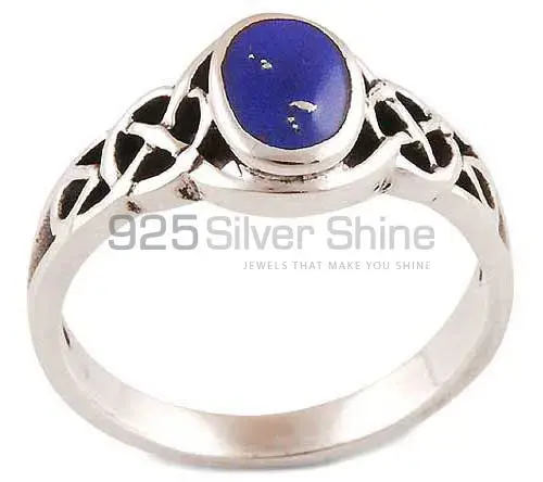 Genuine Lapis Gemstone Rings Exporters In 925 Sterling Silver Jewelry 925SR2899