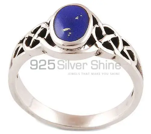 Genuine Lapis Gemstone Rings Exporters In 925 Sterling Silver Jewelry 925SR2899_0
