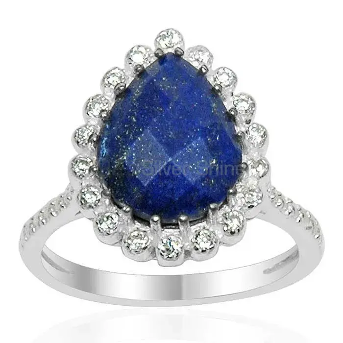 Genuine Lapis Gemstone Rings In Fine 925 Sterling Silver 925SR1535