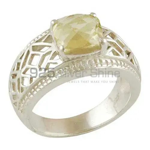 Genuine Lemon Quartz Gemstone Rings In Fine 925 Sterling Silver 925SR3443_0