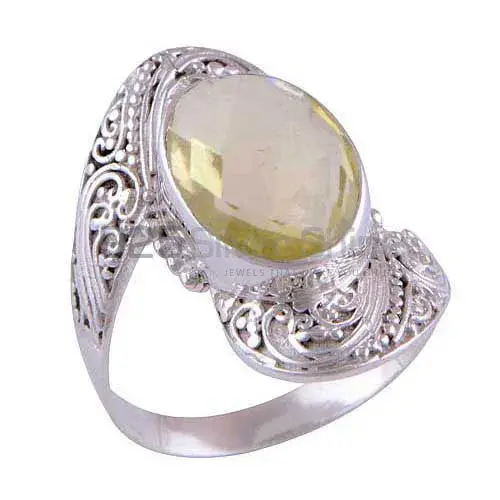 Genuine Lemon Topaz Gemstone Rings In Fine 925 Sterling Silver 925SR4110