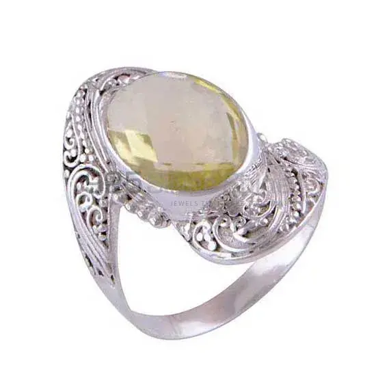 Genuine Lemon Topaz Gemstone Rings In Fine 925 Sterling Silver 925SR4110_1