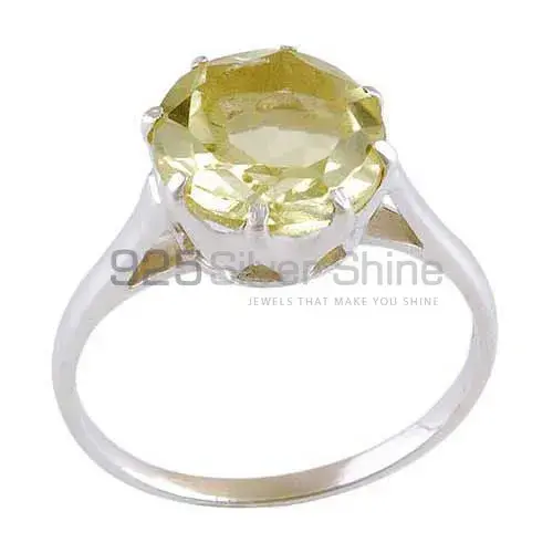 Genuine Lemon Topaz Gemstone Rings In 925 Sterling Silver Jewelry 925SR3891