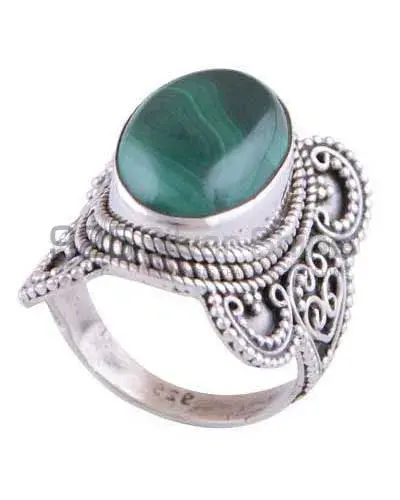 Genuine Malachite Gemstone Rings In 925 Sterling Silver 925SR3027_1