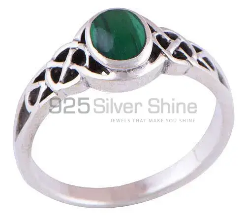 Genuine Malachite Gemstone Rings Suppliers In 925 Sterling Silver Jewelry 925SR2896