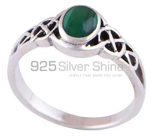 Genuine Malachite Gemstone Rings Suppliers In 925 Sterling Silver Jewelry 925SR2896_0