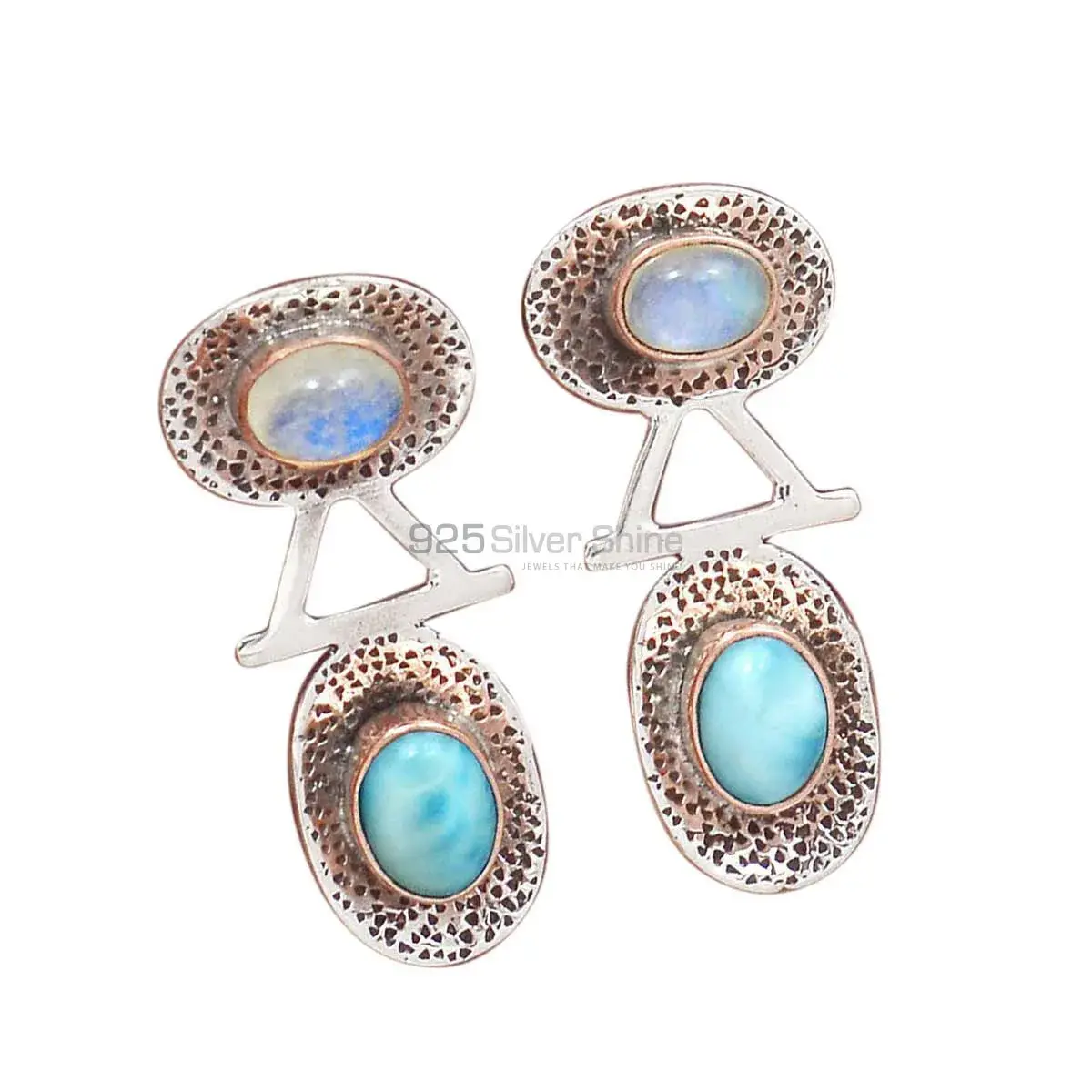 Genuine Multi Gemstone Earrings Exporters In 925 Sterling Silver Jewelry 925SE2134