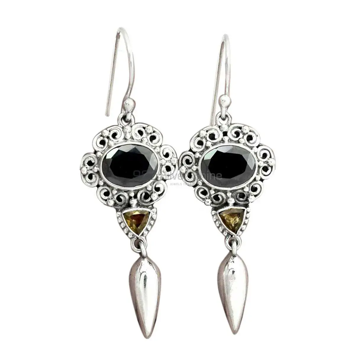 Genuine Multi Gemstone Earrings Exporters In 925 Sterling Silver Jewelry 925SE2450