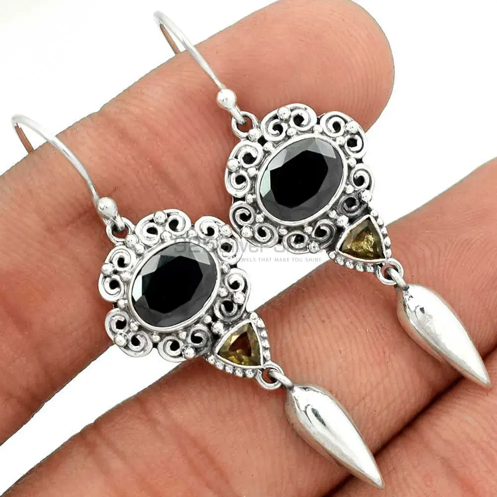 Genuine Multi Gemstone Earrings In 925 Sterling Silver Jewelry 925SE2450_1