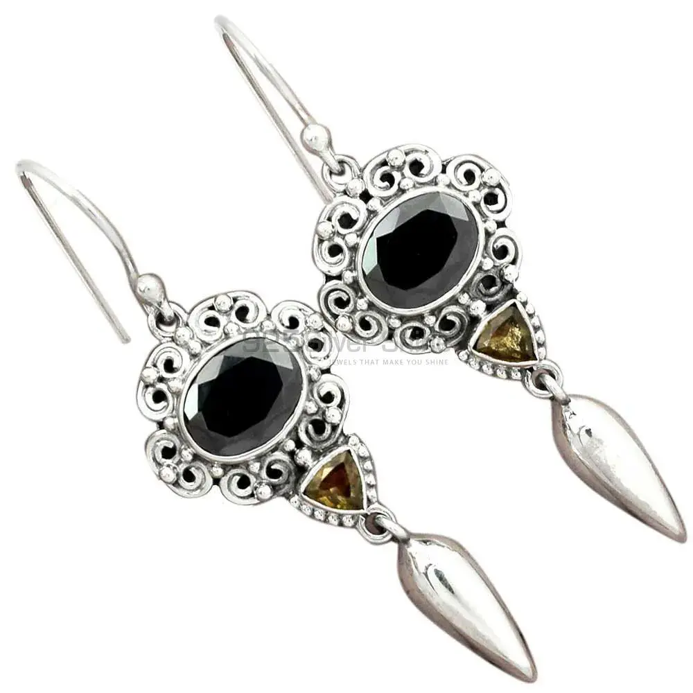 Genuine Multi Gemstone Earrings Exporters In 925 Sterling Silver Jewelry 925SE2450_1