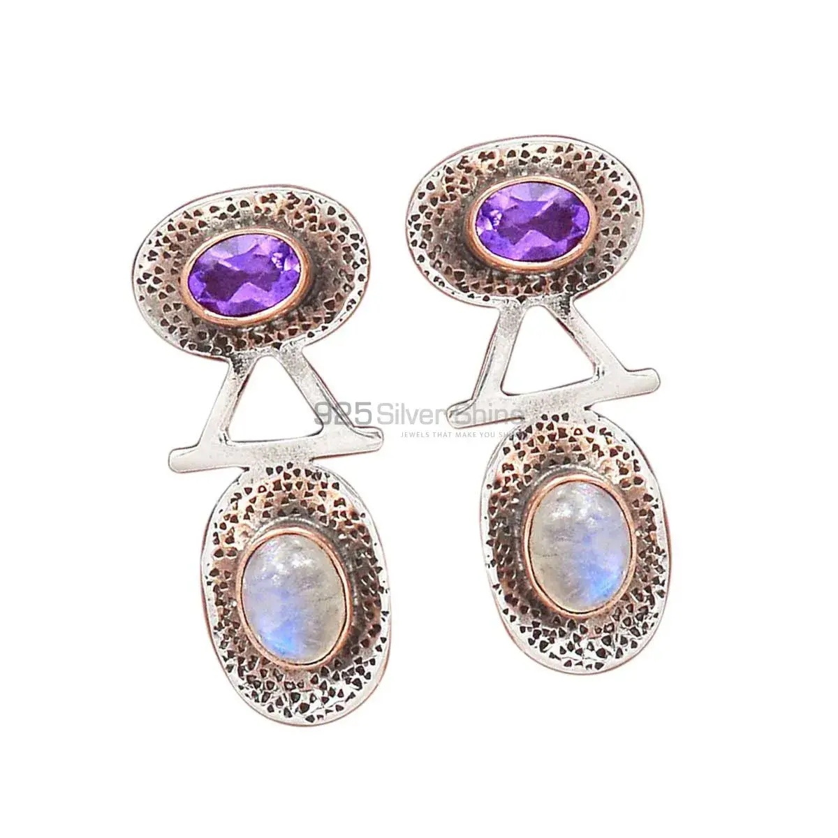Genuine Multi Gemstone Earrings Manufacturer In 925 Sterling Silver Jewelry 925SE2137
