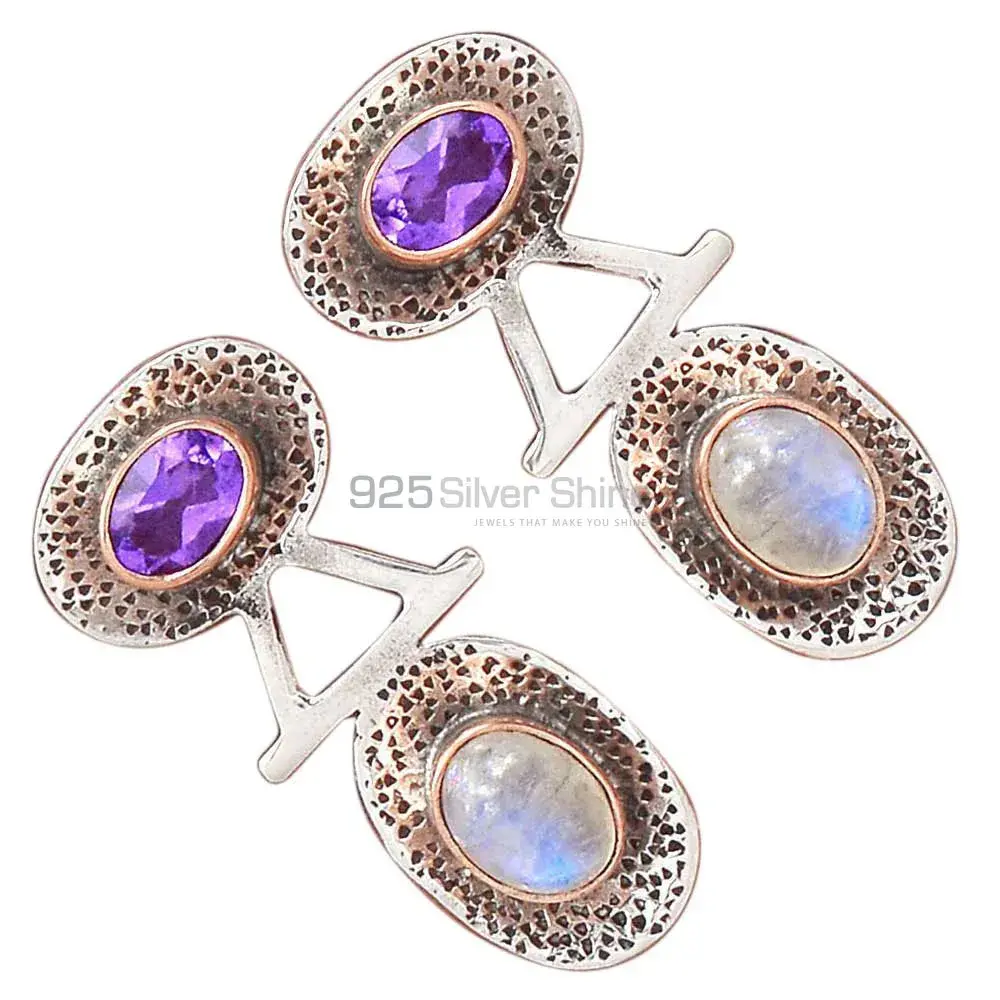 Genuine Multi Gemstone Earrings Manufacturer In 925 Sterling Silver Jewelry 925SE2137_1