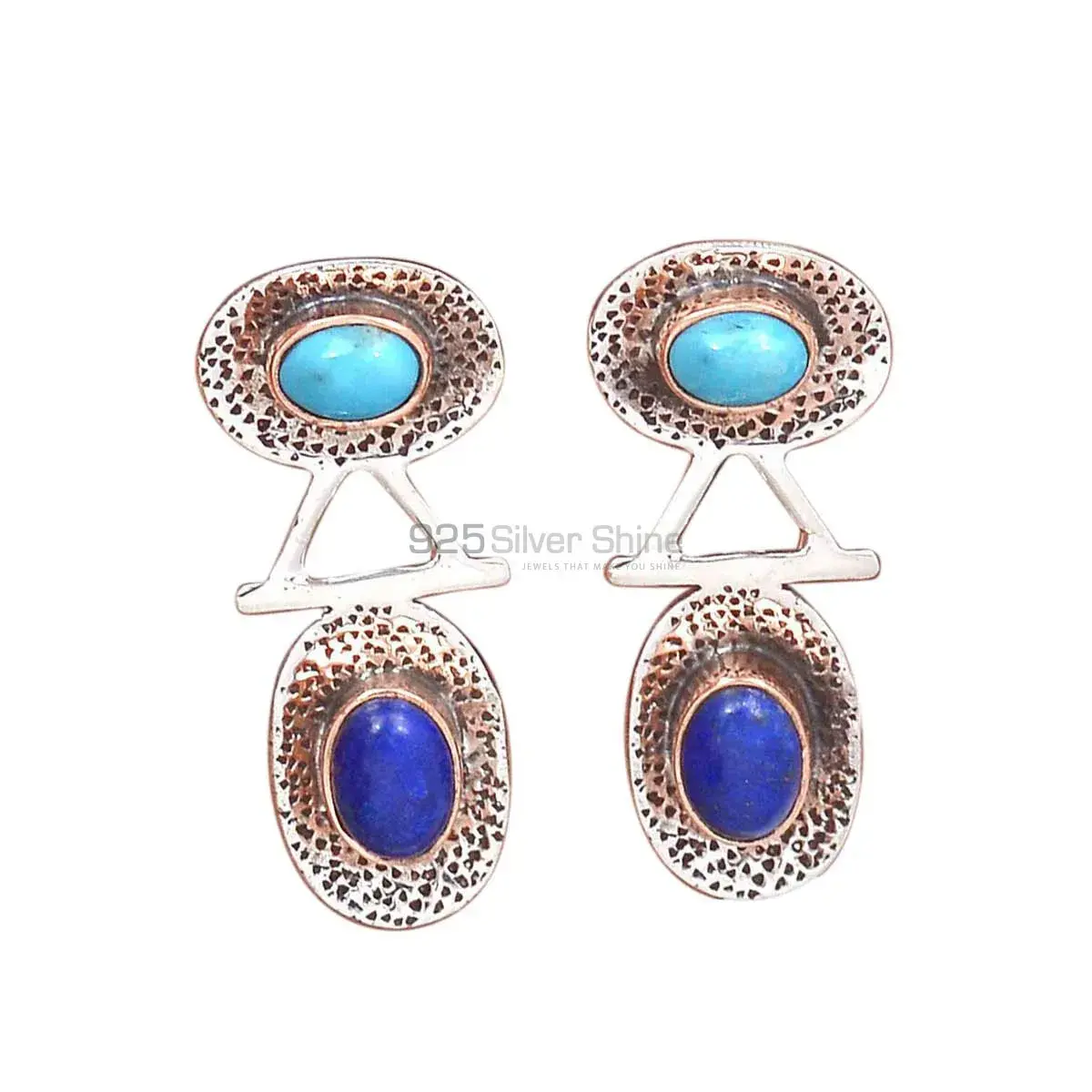 Genuine Multi Gemstone Earrings In 925 Sterling Silver Jewelry 925SE2131_0