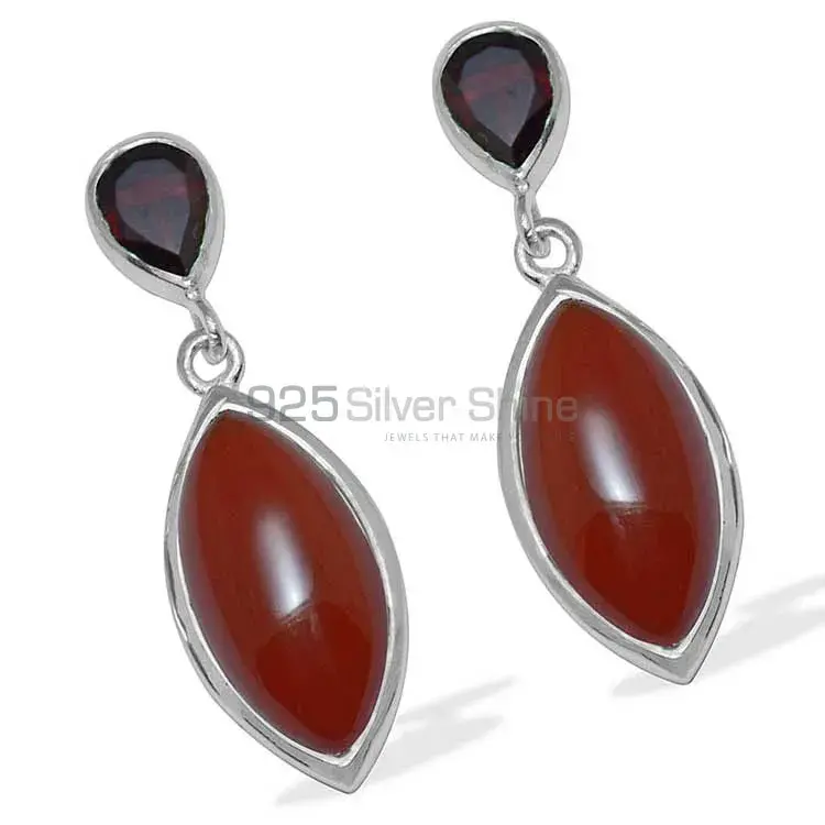 Genuine Multi Gemstone Earrings In 925 Sterling Silver Jewelry 925SE890_1