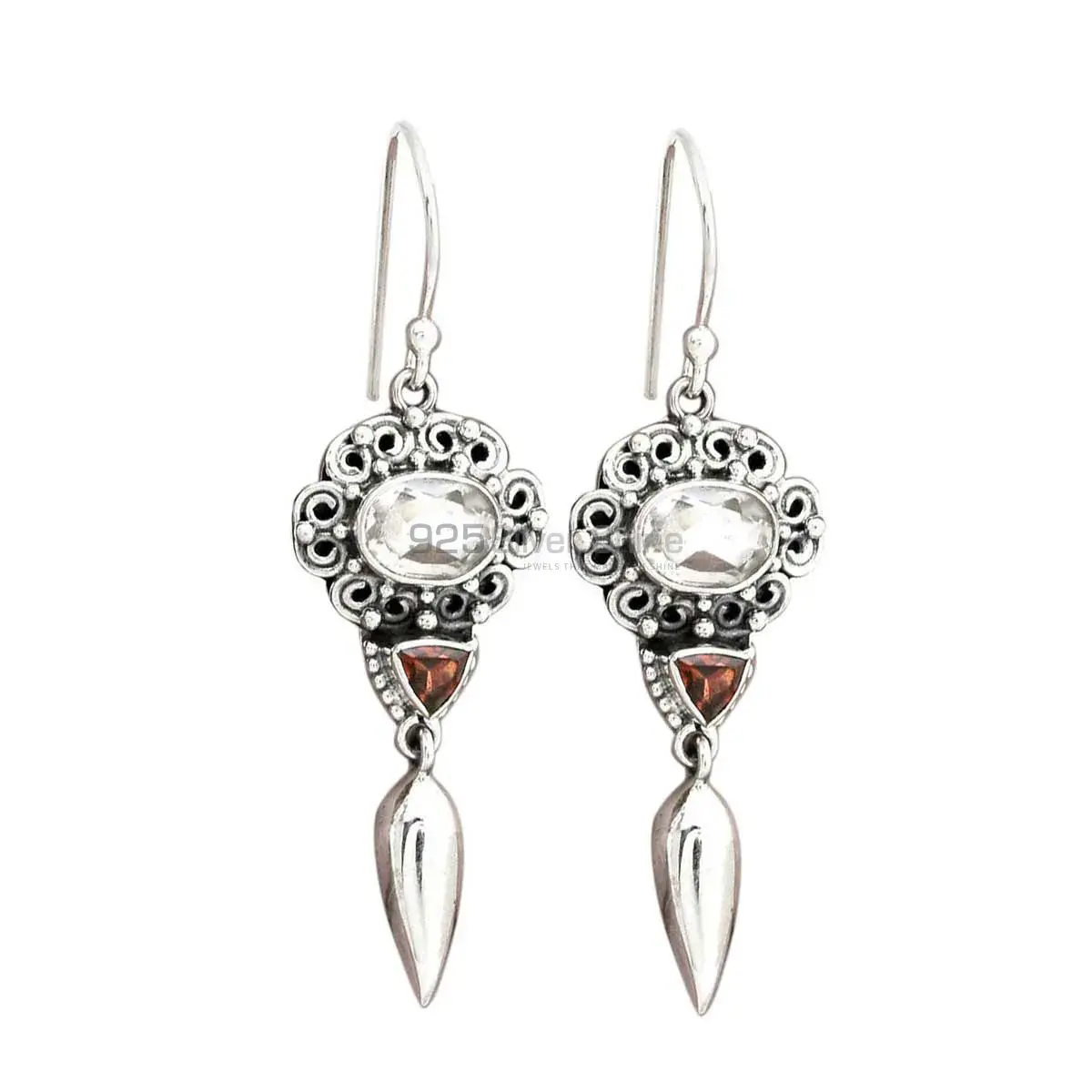 Genuine Multi Gemstone Earrings In 925 Sterling Silver Jewelry 925SE2444_0