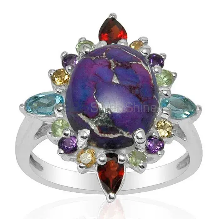 Genuine Multi Gemstone Rings Exporters In 925 Sterling Silver Jewelry 925SR1480