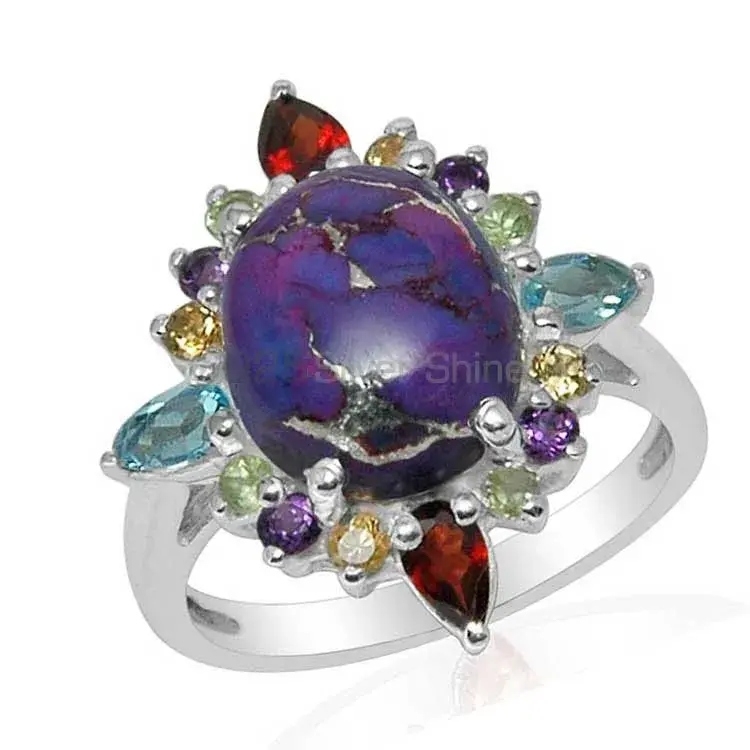 Genuine Multi Gemstone Rings In 925 Sterling Silver Jewelry 925SR1480_1