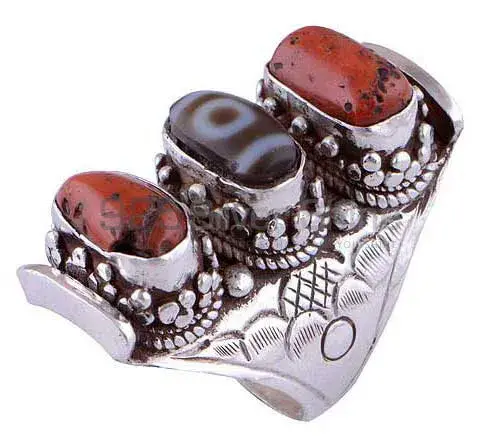 Genuine Multi Gemstone Rings Exporters In 925 Sterling Silver Jewelry 925SR2741_0