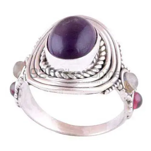 Genuine Multi Gemstone Rings Exporters In 925 Sterling Silver Jewelry 925SR2978