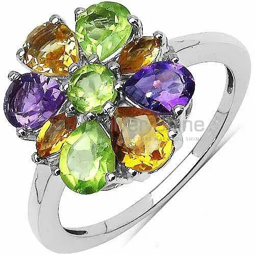 Genuine Multi Gemstone Rings In 925 Sterling Silver 925SR3358