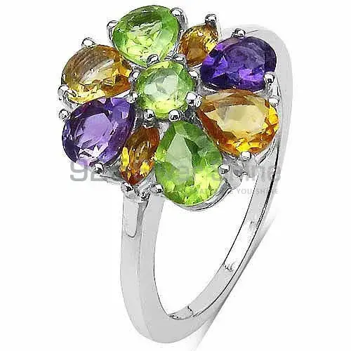 Genuine Multi Gemstone Rings In 925 Sterling Silver 925SR3358_1