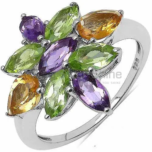 Genuine Multi Gemstone Rings In Fine 925 Sterling Silver 925SR3285