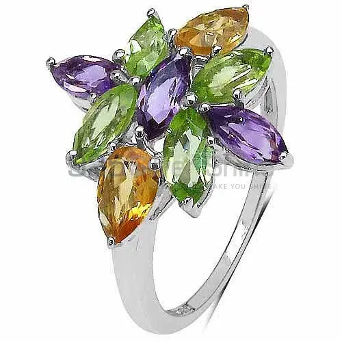 Genuine Multi Gemstone Rings In Fine 925 Sterling Silver 925SR3285_1