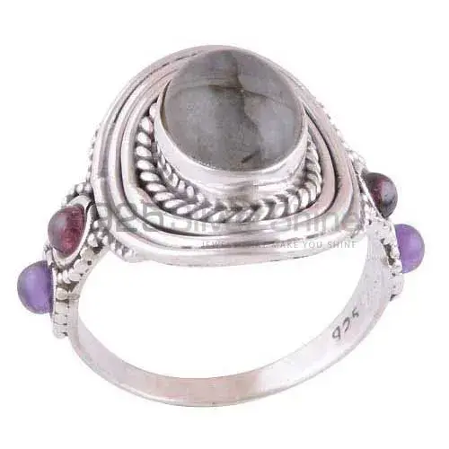 Genuine Multi Gemstone Rings Manufacturer In 925 Sterling Silver Jewelry 925SR2981