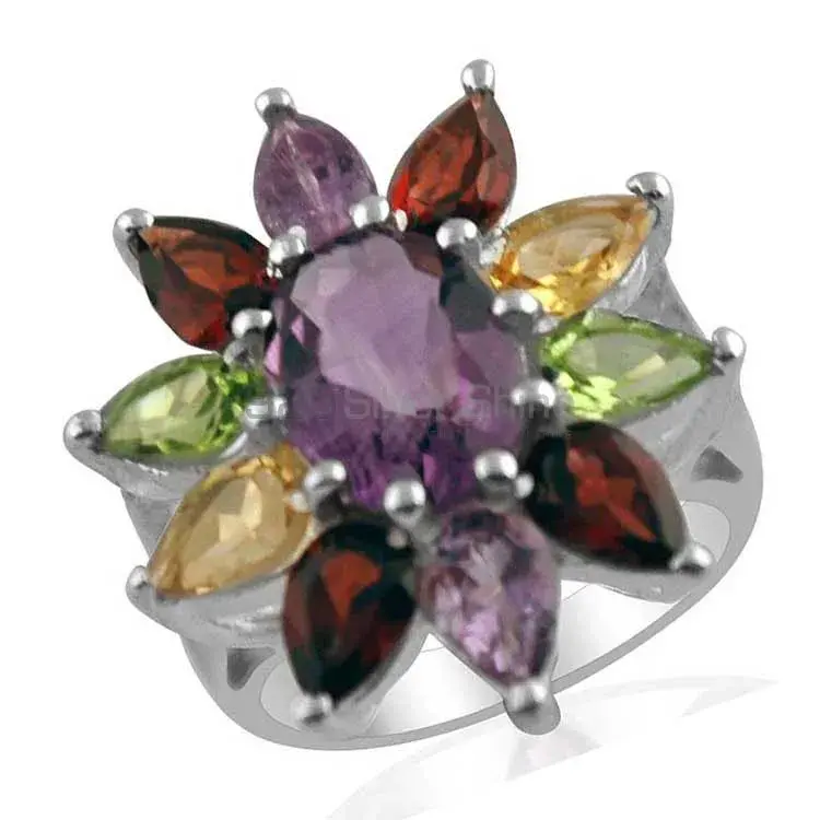 Genuine Multi Gemstone Rings Wholesaler In 925 Sterling Silver Jewelry 925SR1395_0